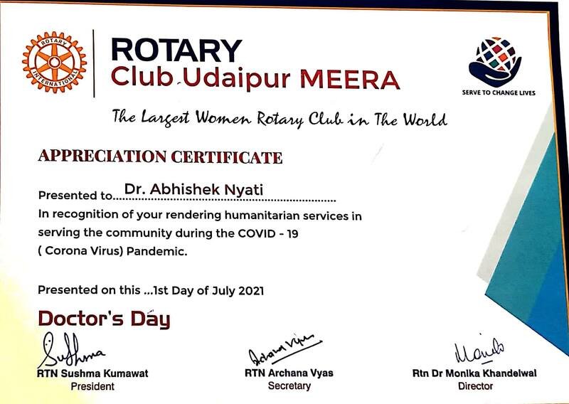 COVID-19 Humanitarian Service — Rotary Club Udaipur Meera 2021